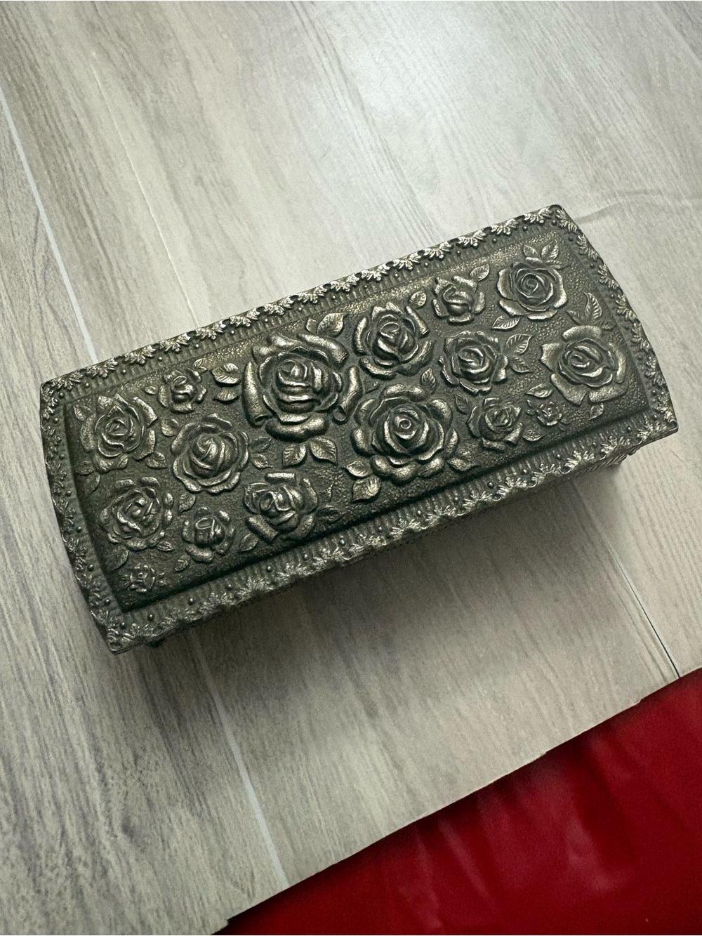 Vintage silver trinket box